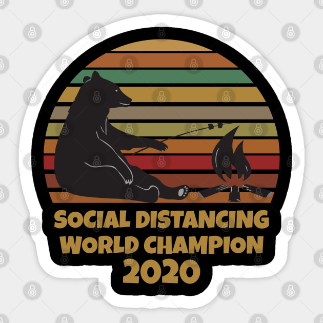 Social Distancing World Champion 2020 Sticker by WorkMemes